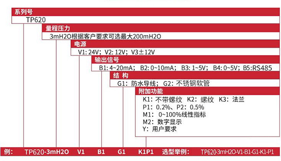 顯示型投入式液位計規格選型表