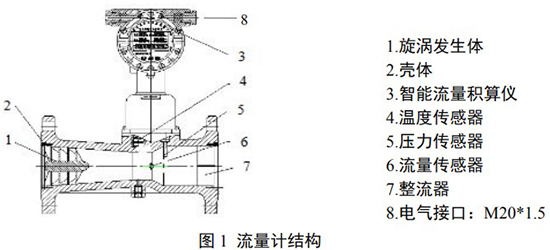 氫氣旋進(jìn)旋渦流量計結構圖