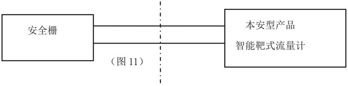 高溫型靶式流量計(jì)本安系統(tǒng)接線圖