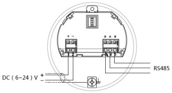 反應(yīng)釜用雷達(dá)液位計24V RS485/Modbus接線圖